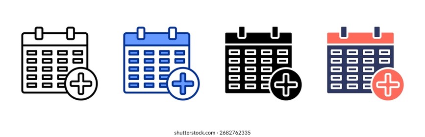 Agregar colección de estilos múltiples a la hoja de iconos del calendario