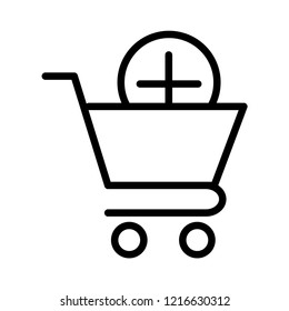 Add to card cyber monday vector icon