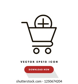 Add to card cyber monday vector icon