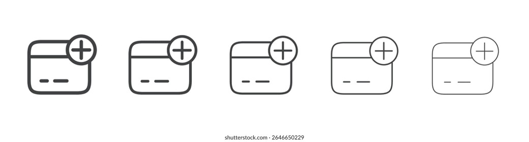 Adicionar ícone de cartão simples logotipo de estrutura de tópicos