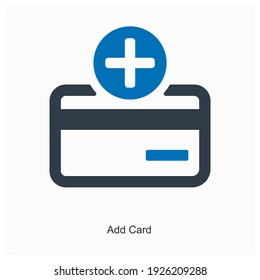 Add card or save card icon concept