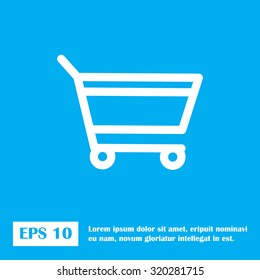 add to cart. blue icon. eps 10.