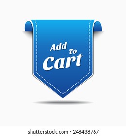 Add To Cart Blue Vector Icon Design