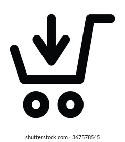 Add to Cart Bold Line Vector Icon