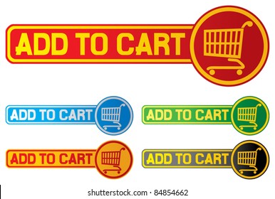 Add Cart Button Stock Vector (Royalty Free) 84854662 | Shutterstock