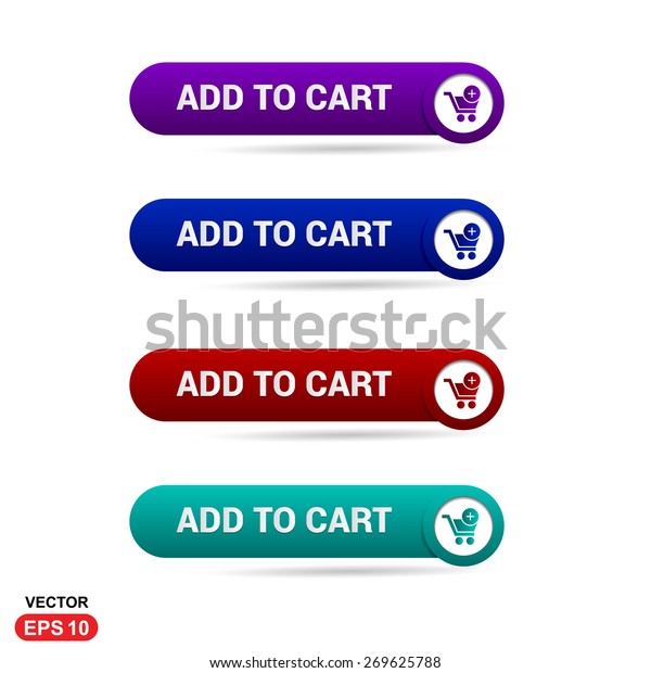 Add Cart Button Abstract Beautiful Text Stock Vector (Royalty Free