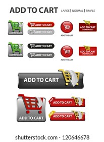 add to cart button, collection of shopping icons and buttons