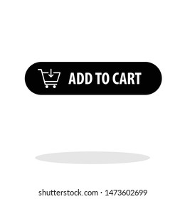 Add to cart button icon in trendy flat style. Online shopping symbol for your web site design, logo, app, UI Vector EPS 10. - Vector
