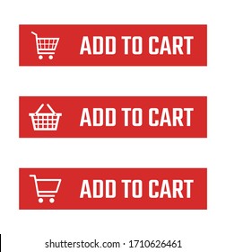 add to cart button set, shopping trolley signs