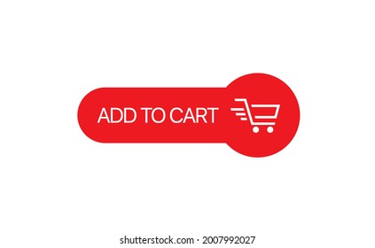 Add to cart button Shopping cart icon Flat design