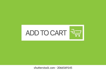 Añadir al botón del carro Icono del carro de la compra Diseño plano