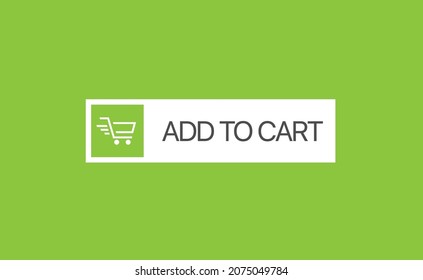 Add to cart button Shopping cart icon Flat design