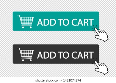 Add To Cart Button - Vector Illustration - Isolated On Transparent Background
