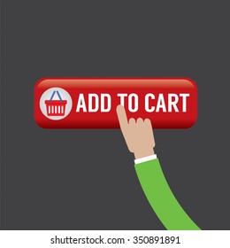 Add To Cart Button Vector Illustration