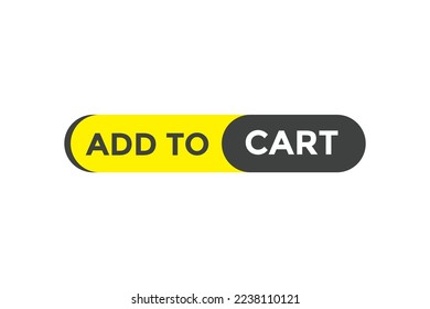 Add to cart button web banner template Vector Illustration
