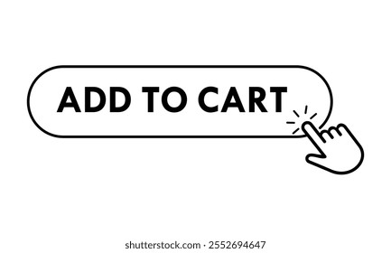 Add to cart click design logo template illustration