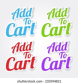 Add To Cart Colorful Vector Icon Design