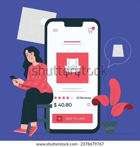 
add cart concept vector illustration