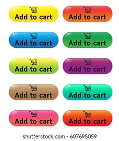 Add to cart design modern button buy online icon cart