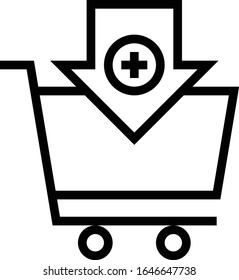 Add to cart - Ecommerce icon set. High quality outline vector illustration for website and mobile application.