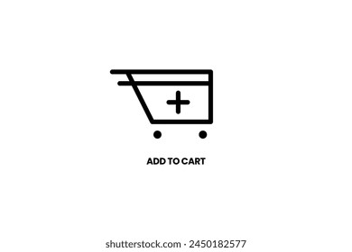 add to cart e-commerce online outline style icon