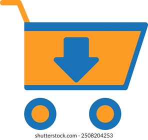 Add to Cart Flat Two Color Vector Icon Design