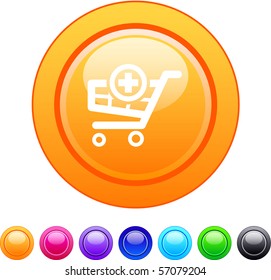 Añadir al carrito botones web de círculo brillante.