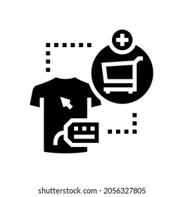 add to cart glyph icon vector. add to cart sign. isolated contour symbol black illustration