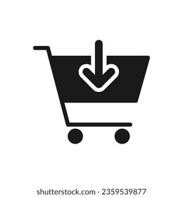 Add Cart glyph vector icon isolated. Add Cart stock vector icon for web, mobile app and ui design