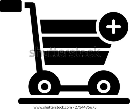 Add to Cart Glyph Vector Icon Design