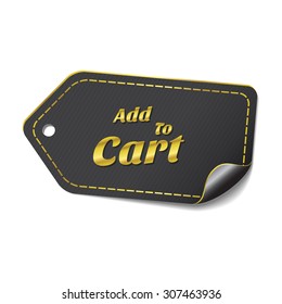 Add To Cart golden Vector Icon Design