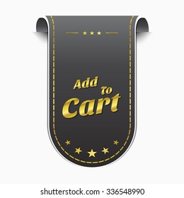 Add To Cart golden Vector Icon Design