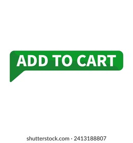 Add To Cart In Green Rectangle Shape For Sale Advertising Business Marketing Social Media Information Announcement

