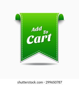 Add To Cart Green Vector Icon Design