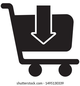 Add to cart icon black vector