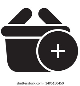 Add to cart icon black vector