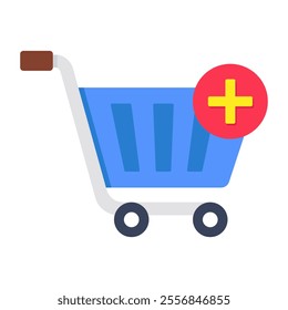 Add to cart icon, editable vector