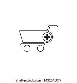 add cart icon. Element of web for mobile concept and web apps icon. Outline, thin line icon for website design and development, app development