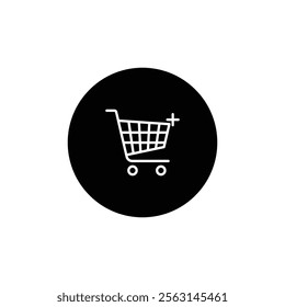 Add to cart icon Isolated flat vector in outline