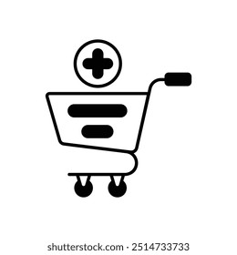 Add To Cart icon isolated on a white background. Vector illustration.