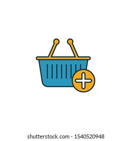 Add To Cart icon set. Colored creative element from online marketing icons collection. Creative add to cart icon for web and mobile design.