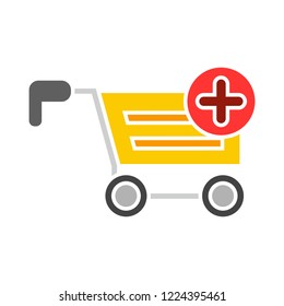 add to cart icon. Shopping Cart Icon, flat design best vector icon