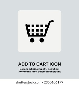 Add to cart icon, shopping cart icon vector on isolated white background.