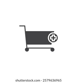 Add to cart icon Simple thin line flat symbol