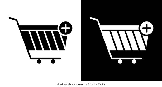 Add to cart icon symbol collection. Flat vector stock illustration.