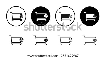 Add to cart icon Symbol mark in filled style