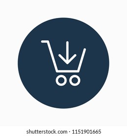 add to cart icon vector