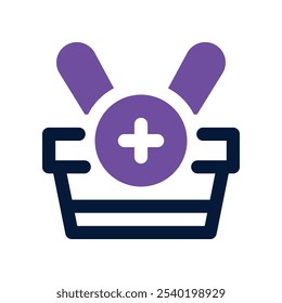 add to cart icon. vector dual tone icon for your website, mobile, presentation, and logo design.