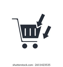 add to cart icon. vector. Editable stroke.linear style sign for use web design,logo.Symbol illustration.
