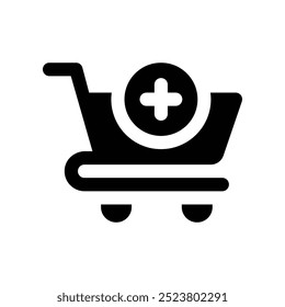 zum Warenkorb hinzufügen. Vektorsymbol für Ihre Website, Ihr Handy, Ihre Präsentation und Ihr Logo-Design.